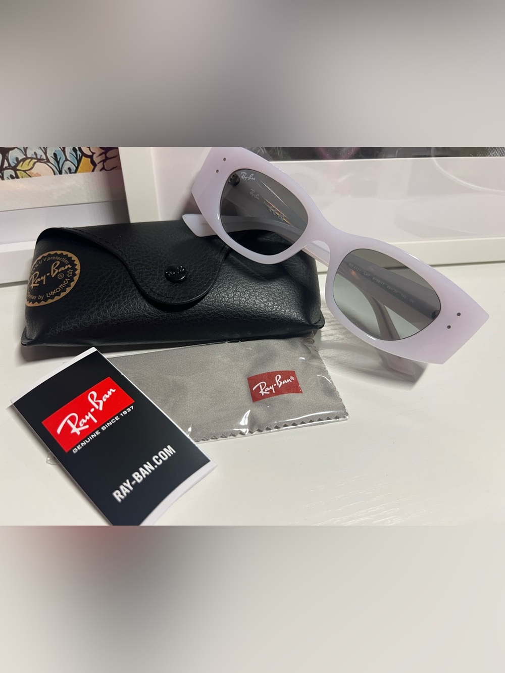 RAY-BAN Kat 49mm Small Rectangular Sunglasses
